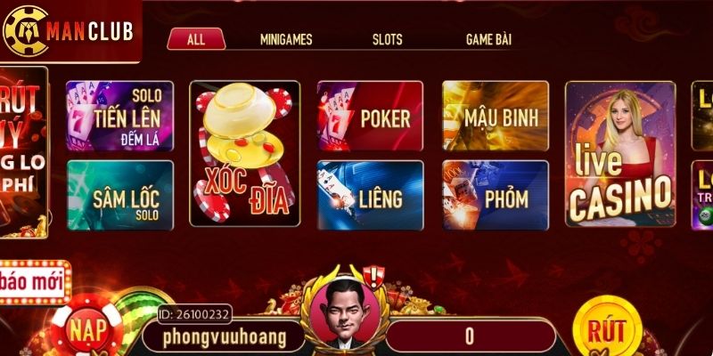 Danh mục cá cược hấp dẫn có tại Manclub 