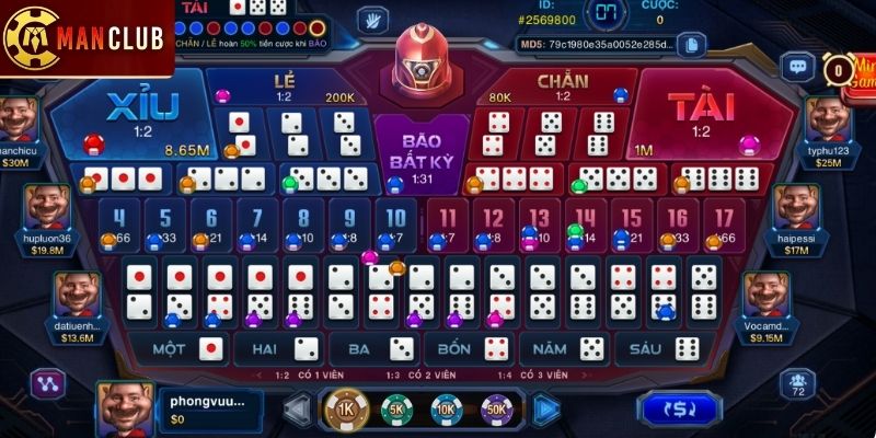 Ưu điểm thu hút trong game Tài Xỉu tại Manclub